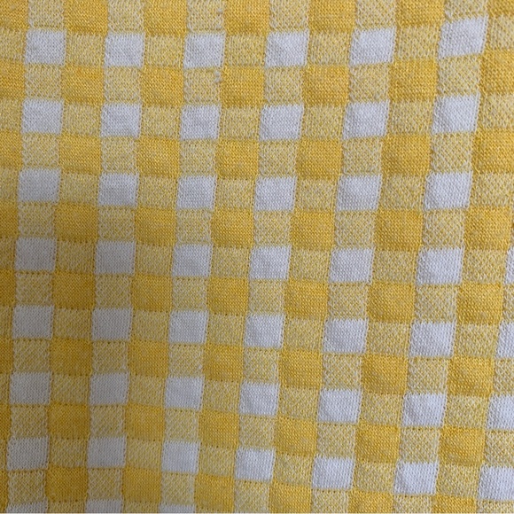ZARA YELLOW GINGHAM MINI DRESS - Picture 5 of 12